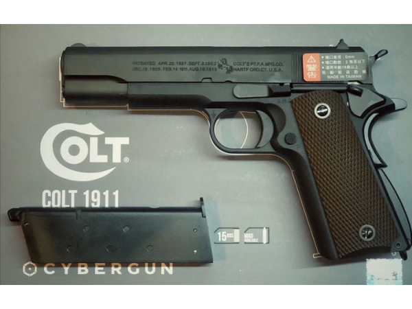 T Cybergun AW Colt 1911 GBB Pistol - Black